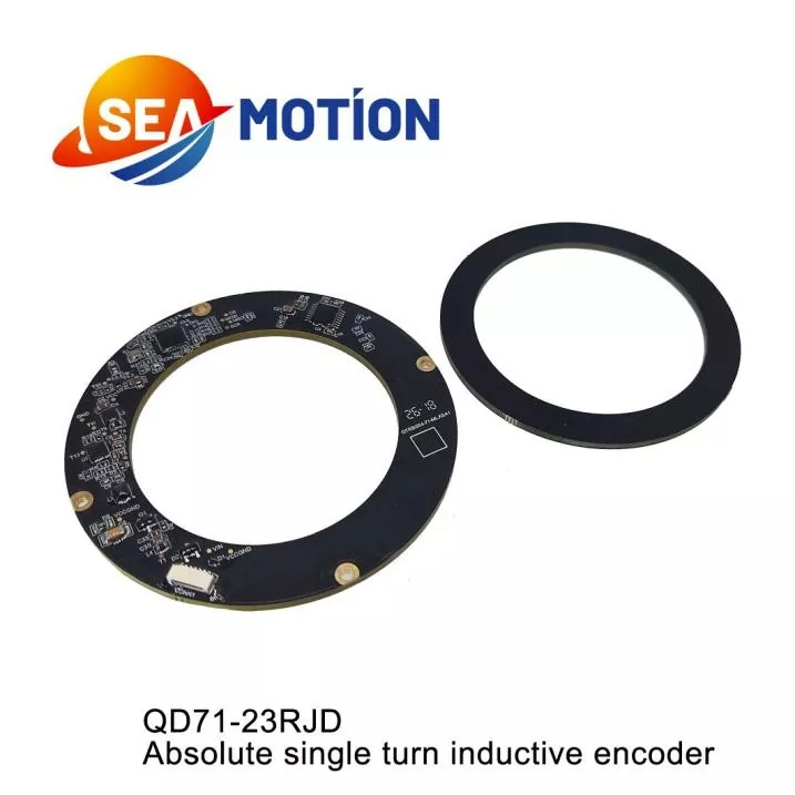 Absolute inductieve encoder met enkele draaiing